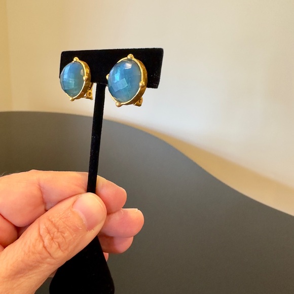 NWT Authentic luxury spring summer rare Julie Vos  Gemstone Statement Earrings - Picture 7 of 17